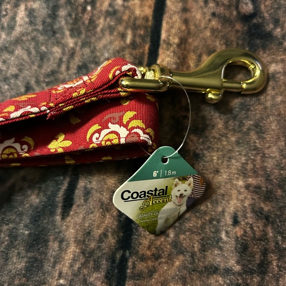 Accent Dog Metallic Leash RylBrgCrwn Med/Lg 1"x6' NWT - Picture 2 of 3